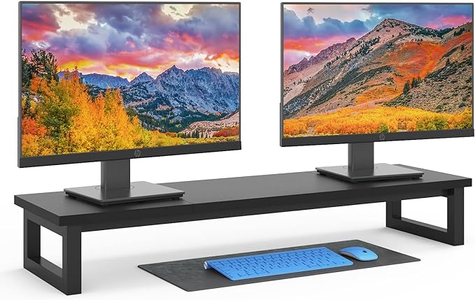 YAOHUOO Dual Monitor Stand Riser, 39Inch Large Monitor Stands by YAOHUOO