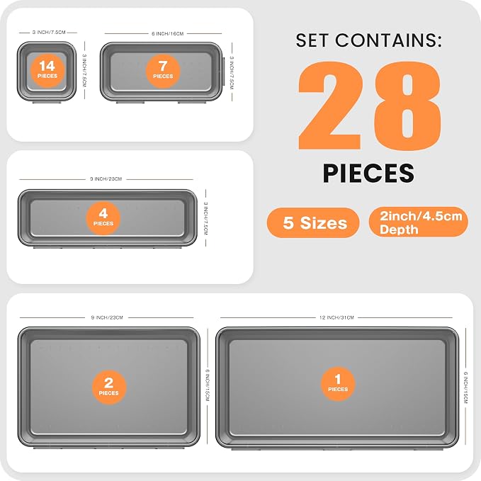 A-LuGei 【Military Grade】 Drawer Organizer, 【】 Clear Makeup organizer - Image 3