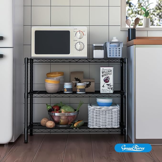 Guan River 3-Shelf Adjustable Metal Shelf Wire Shelving Unit Storage Rack - Image 2