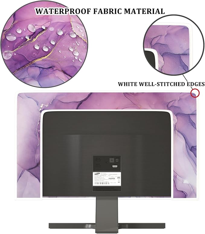 Baocicco Fashion Violet Marble Waterproof TV Dust Cover 45, 48 Inch Anti-Static - Image 3