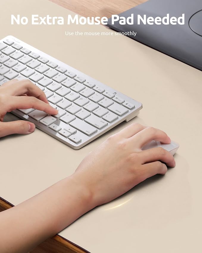 YSAGi Leather Desk Pad Protector, Large Mouse Pad, Non-Slip PU Leather Desk - Image 3