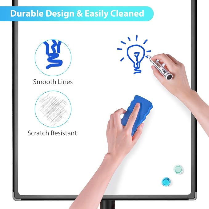 maxtek Mobile Dry Erase Board – 40x28 inches Magnetic Portable Whiteboard Stand - Image 5