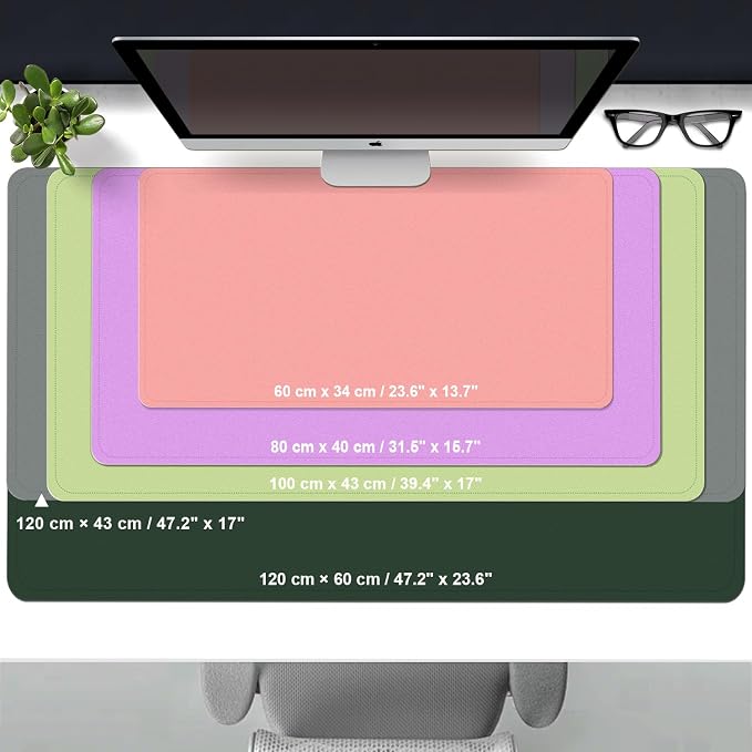Leather Desk Pad Protector, Desk Mat, Large Mouse Pad, Non-Slip Desk Blotter - Image 4