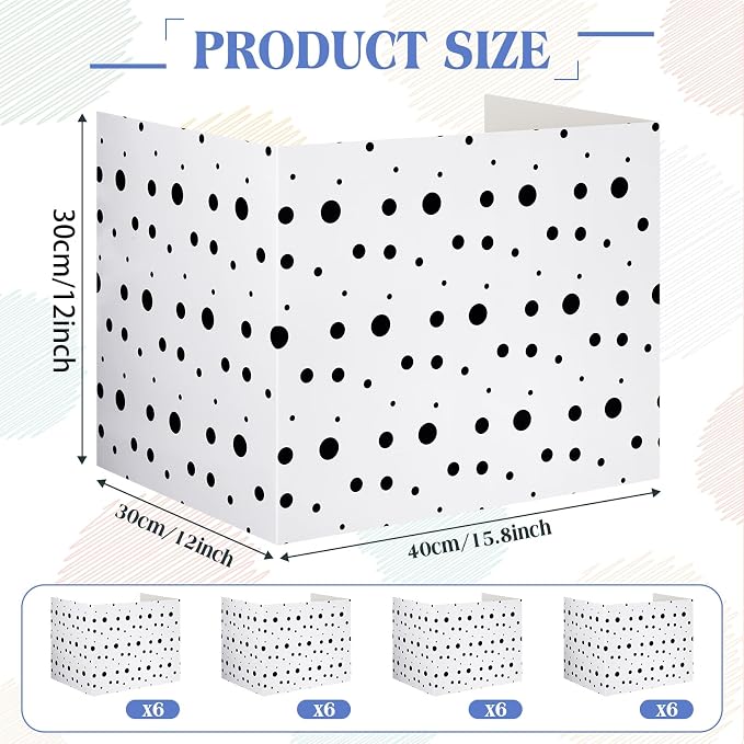 Crtiin 24 Pcs Privacy Folders for Students Desk Dividers Standard School - Image 2