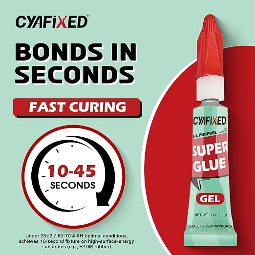 Super Glue Gel Clear for Wood Plastic Metal, Instant Superglue All Purpose - Image 3