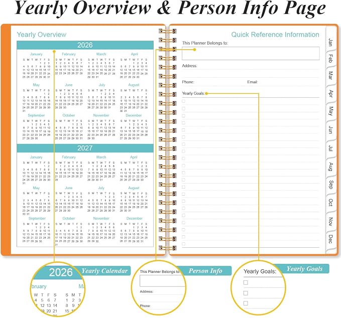 2026 Planner - Planner 2026 from January 2026 - December 2026, Weekly & Monthly - Image 5