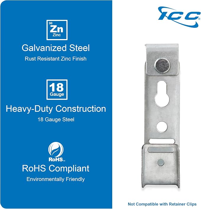 ICC Ceiling Mount J Hook 3/4” Without Retainer Clip - Image 5