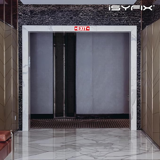 iSYFIX Exit Signs Stickers 2 Pack 12x4 Inch - Image 2