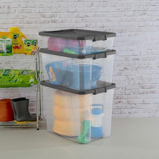 Sterilite 8-Pack Modular Stacker Box, Durable Clear Plastic Storage Bins - Image 6