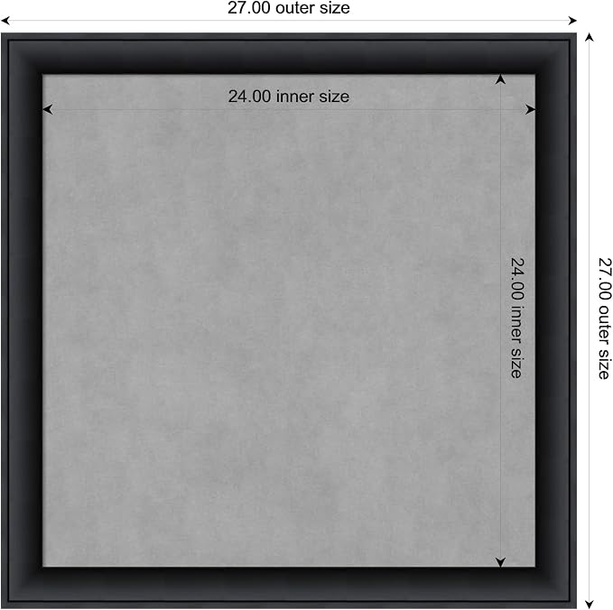 Amanti Art Black Framed Magnetic Board 27x27 Medium Vision Board - Image 4