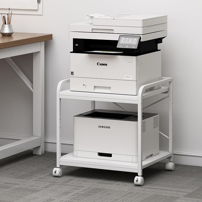 Fannova 20 Inches Deep Large Printer Stand, 2 Tier Under Desk Printer Table by Fannova