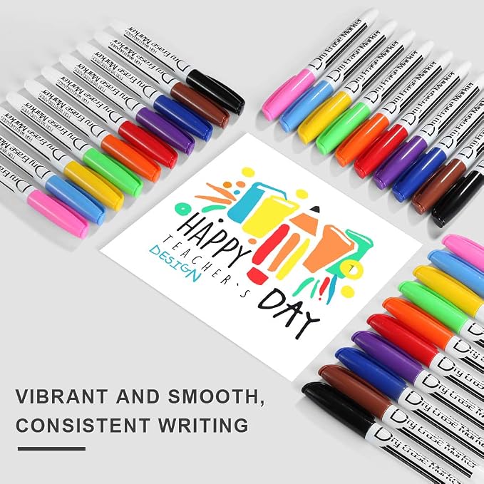 Volcanics Dry Erase Markers Low Odor Fine Whiteboard Markers Thin Box of 30 - Image 4