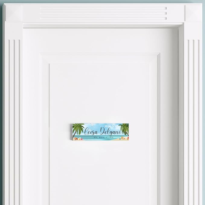 Artblox Personalized Office Desk Name Plate and Business Card Holder | Clear - Image 7