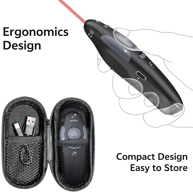 Presentation Clicker with 2 Cases Storage: PowerPoint Wireless Presenter - Image 3