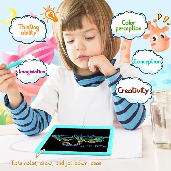 BUKEBU LCD Writing Tablet Doodle Board, Colorful Drawing Pad, Electronic - Image 5