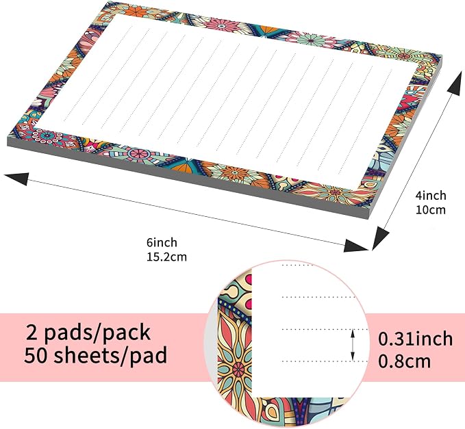 SXboxing Sticky Notes 4X6 Inches, 2 Pack Large Cute Self-Stick Pads, Bright - Image 4