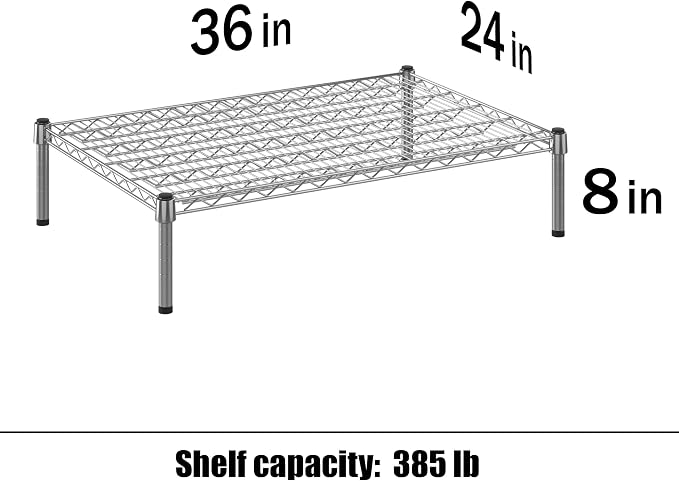 Regal Altair 24" Deep x 36" Wide x 8" Height Wire Shelving Kit | 1-Tier | NSF - Image 3