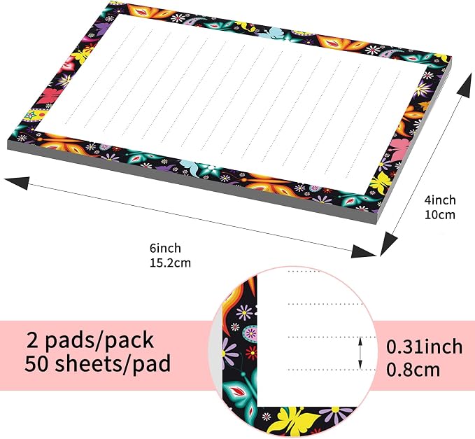 SXboxing Sticky Notes 4X6 Inches, 2 Pack Large Cute Self-Stick Pads, Bright - Image 4