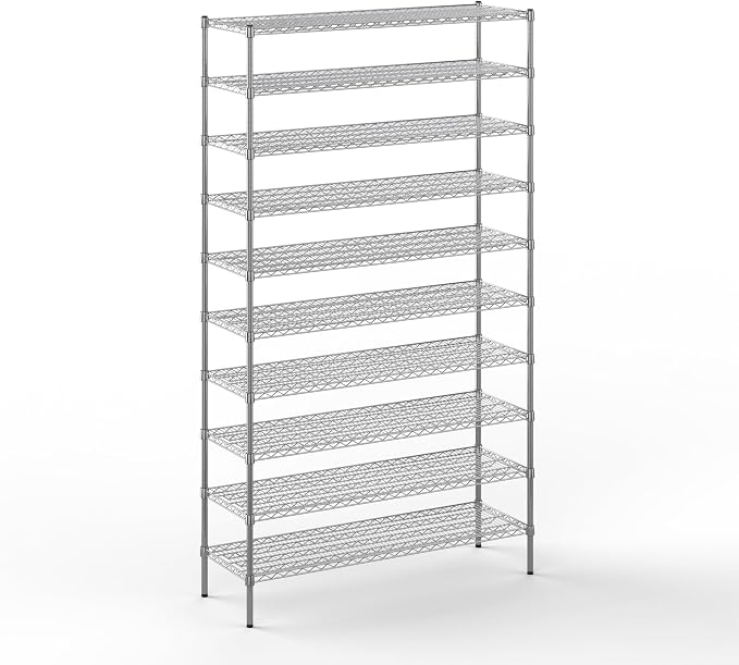 Regal Altair 18" Deep x 54" Wide x 96" Height Wire Shelving Kit | 10-Tier | NSF by Regal+Altair