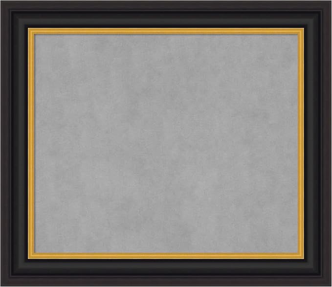 Amanti Art Black Framed Magnetic Board 26x30 Medium Vision Board by AmantiArt