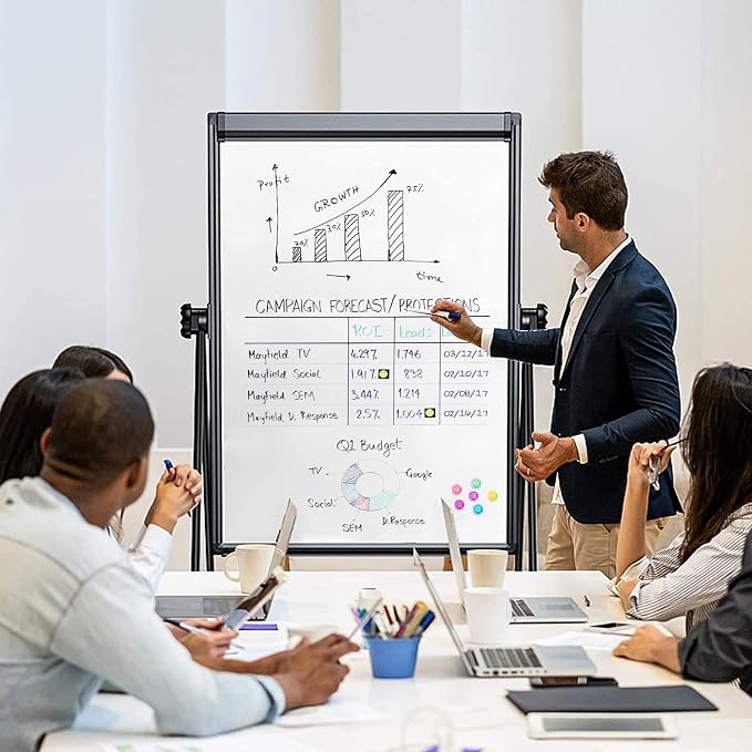 Stand White Board Magnetic 40 x 28 inches Dry Erase Board Double Sided Height - Image 7