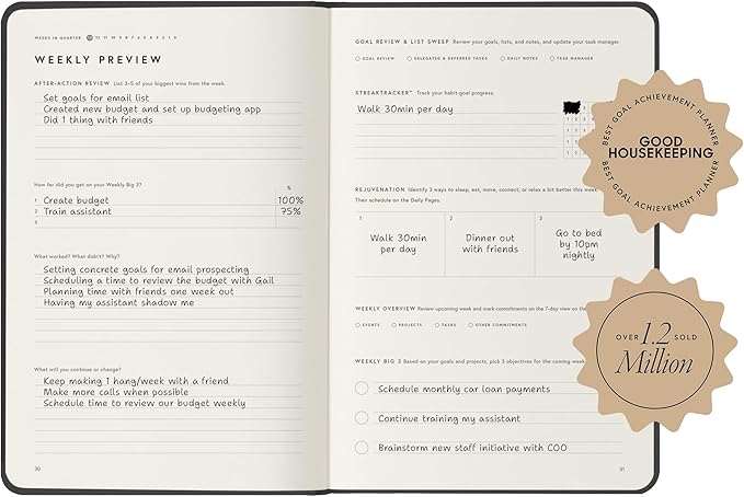 Full Focus Navy Linen Planner by Michael Hyatt - Image 3