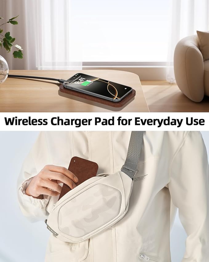 Valet Tray with Wireless Charger, Nightstand Organizer, Leather Desk Drawer - Image 7