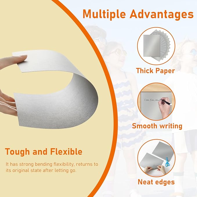 28 Sheets Silver Shimmer Cardstock 8.5 x 11 Craft Paper, 92lb Premium Glossy - Image 3