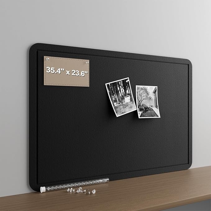 Large Felt Bulletin Board for Wall, Soft Felt Cork Board for Office, Home by CreateYourIdealSpace