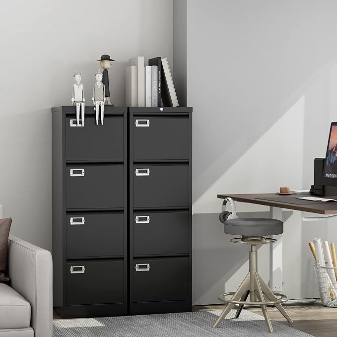 PEUKC 4 Drawer File Cabinet, Vertical Filing Cabinets - Image 7