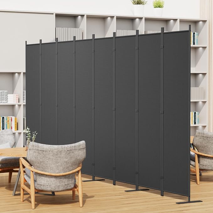 Helios&Hestia 8-Panel 6 ft Tall Indoor Folding Room Divider, Portable Privacy - Image 7
