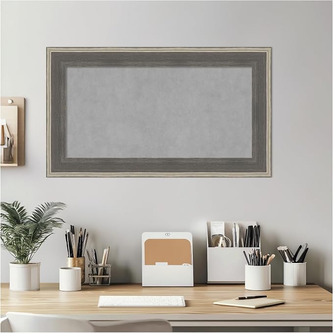 Amanti Art Grey Framed Magnetic Board 17x29 Small Vision Board - Image 6
