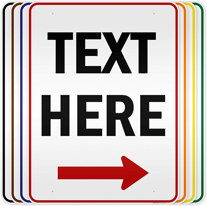Custom Arrow, Custom Directional Sign, Right Arrow, 36x48 Inches, Reflective by MySignCenter
