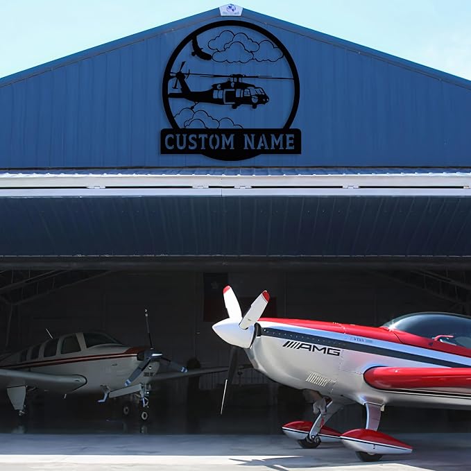 Personalized Metal Airplane Wall Art, Airplane Name Sign, Customized Pilot Name - Image 5
