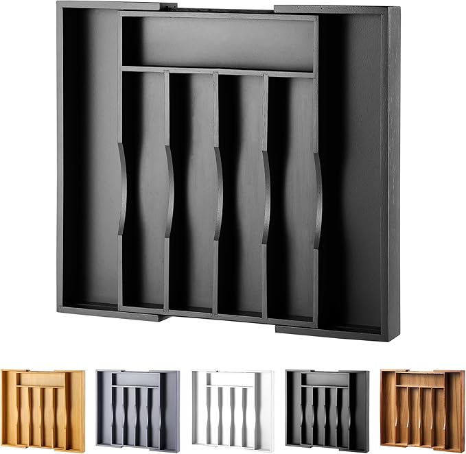 oridom Expandable Bamboo Kitchen Drawer Organizer by oridom