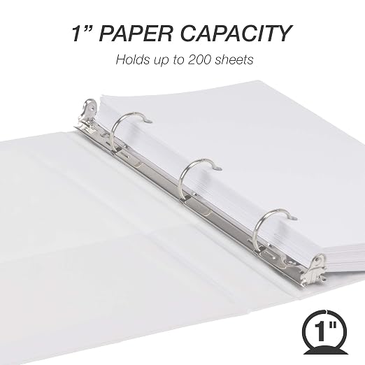 Samsill Economy 1 Inch Mini 3 Ring Binder, Made in The USA, Round Ring Binder - Image 3