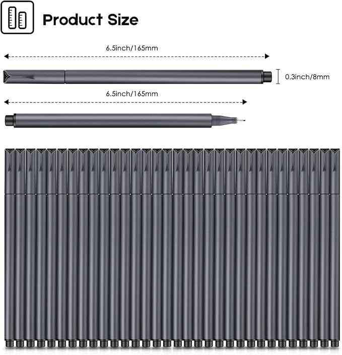 Taotree Journal Planner Pens, 24 Black Fine Point Pens, Scrapbooks, and More - Image 4