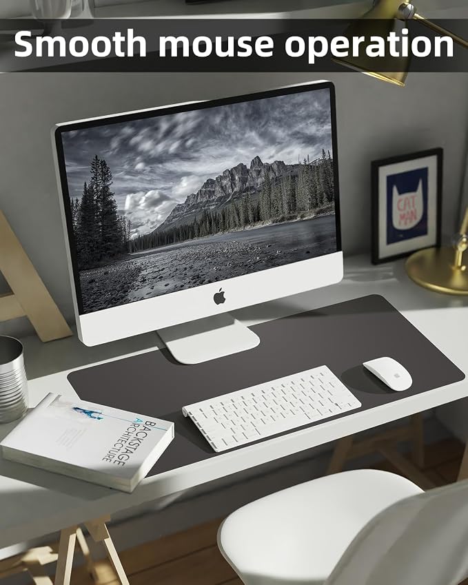 PULeather Non-Slip Desk Mat, Large Mouse Pad & Laptop Desk Pad - Image 4