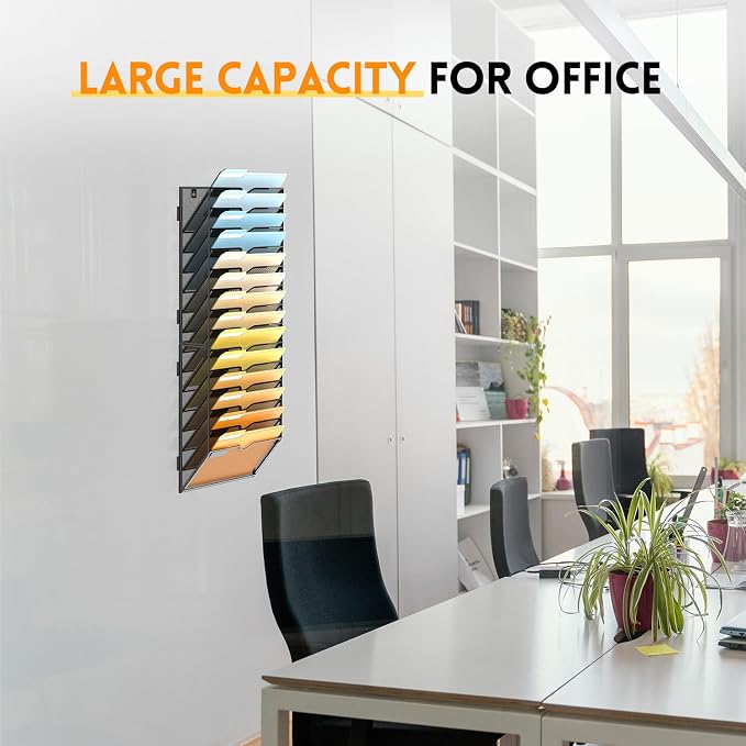 SUPEASY Wall File Organizer Mesh Office Mail Holder, Hanging Wall Organizer - Image 6