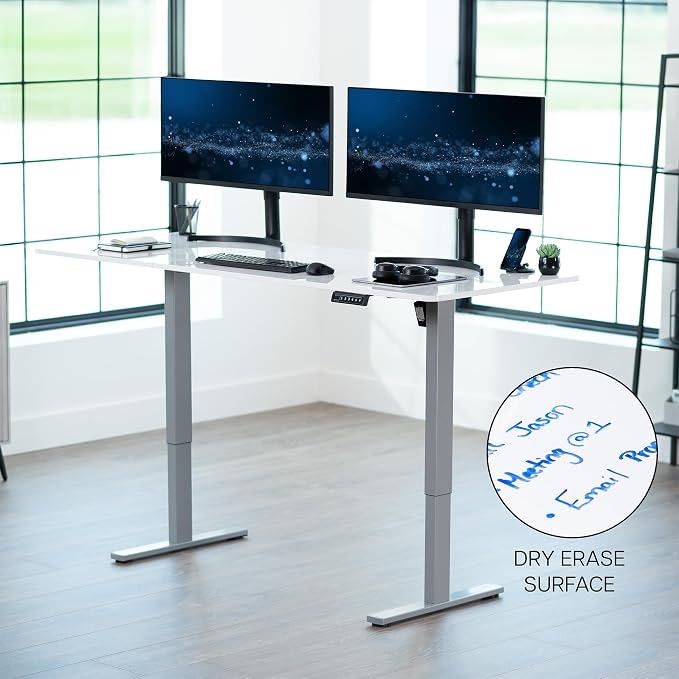 VIVO Electric Dry Erase 71 x 30 in Standing Desk, Memory Height Adjustment - Image 3