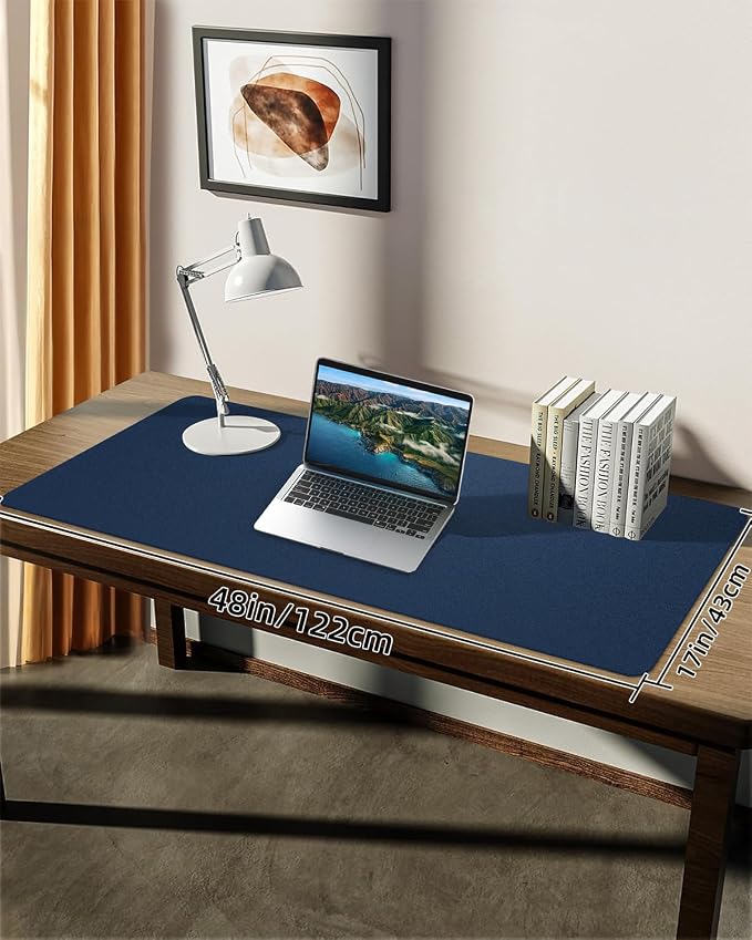 Leather Desk Pad Protector, Large Desk Mat, Mouse Pad, Non-Slip PU Leather Desk - Image 6
