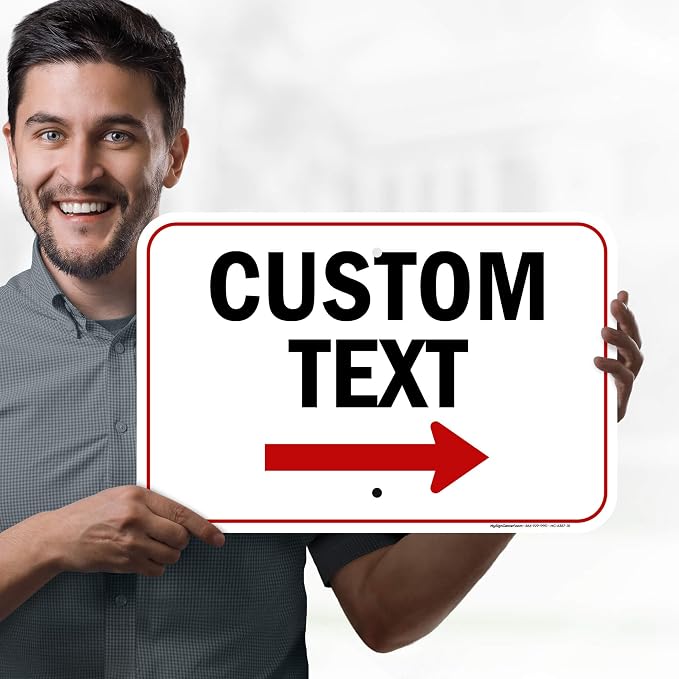 Custom Arrow, Custom Directional Sign, Right Arrow, 12x18 Inches, Rust Free - Image 2