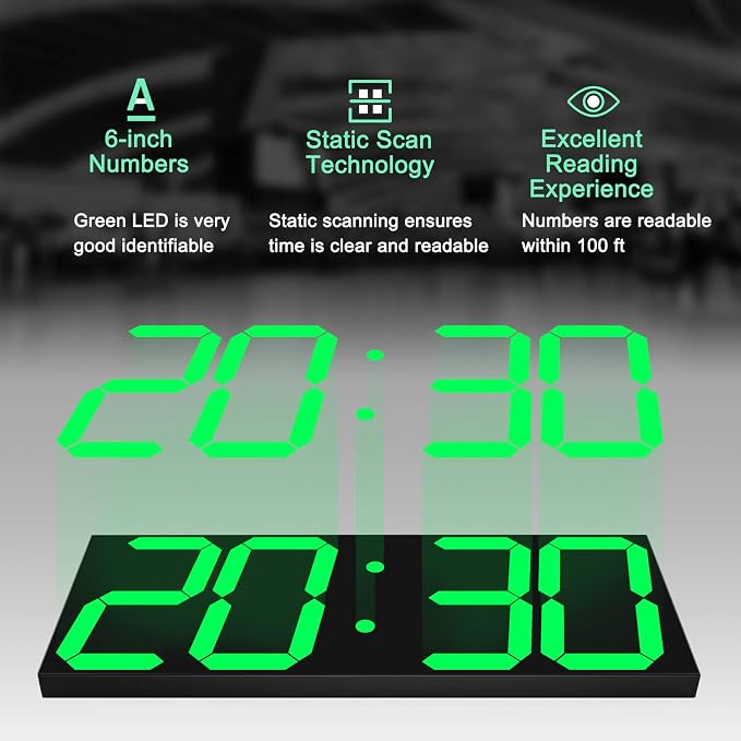 LED Large Digital Wall Clock, Oversize Wall Clock - Image 5