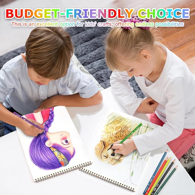 9" x 12" Sketch Book for Kids Adults, Acid Free Artist Drawing Paper Pad for - Image 4