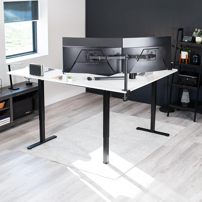 VIVO Electric Corner 75 x 63 inch L-Shaped Standing Desk, Memory Height - Image 8