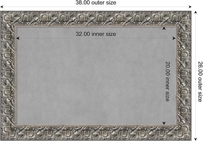Amanti Art Silver Framed Magnetic Board 26x38 Large Vision Board - Image 3