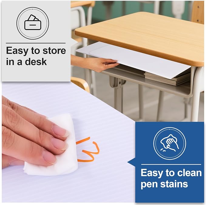 ZYINOZOC 24 Pack Desk Dividers for Students, 3-Fold Privacy Screens, Testing - Image 5