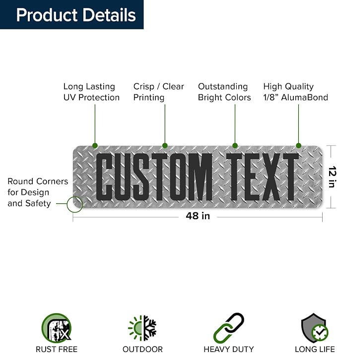 Custom Sign, Custom Street Sign, 11 Font Colors, 13 Font Styles, 4 Hole Options - Image 6