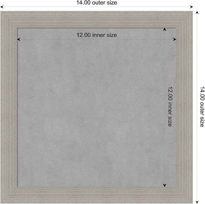 Amanti Art Grey Framed Magnetic Board 14x14 X-Small Vision Board - Image 4