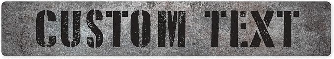 Custom Sign, Custom Street Sign, 11 Font Colors, 13 Font Styles, 4 Hole Options by MySignCenter